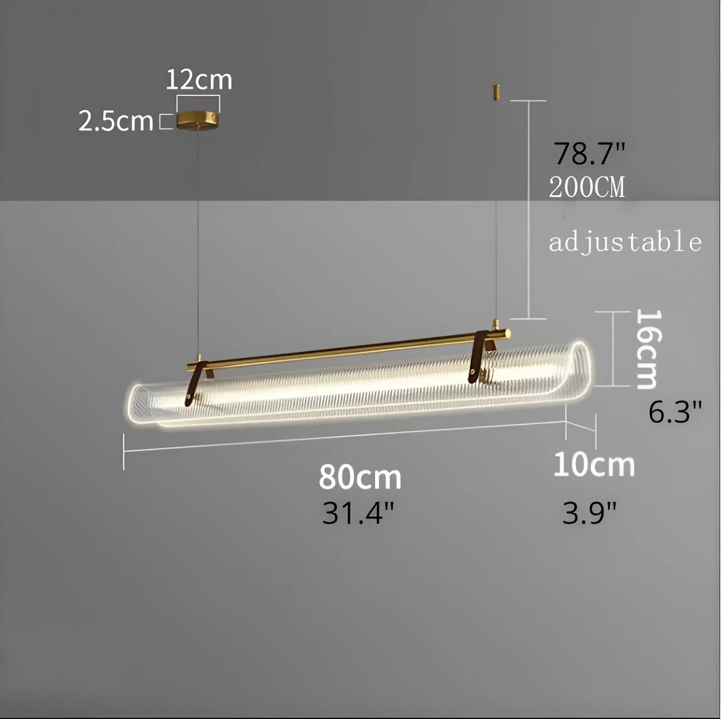 Naphthol Rectangle Metal and Leather Chandelier - Pendant Lights | Lucera Lighting