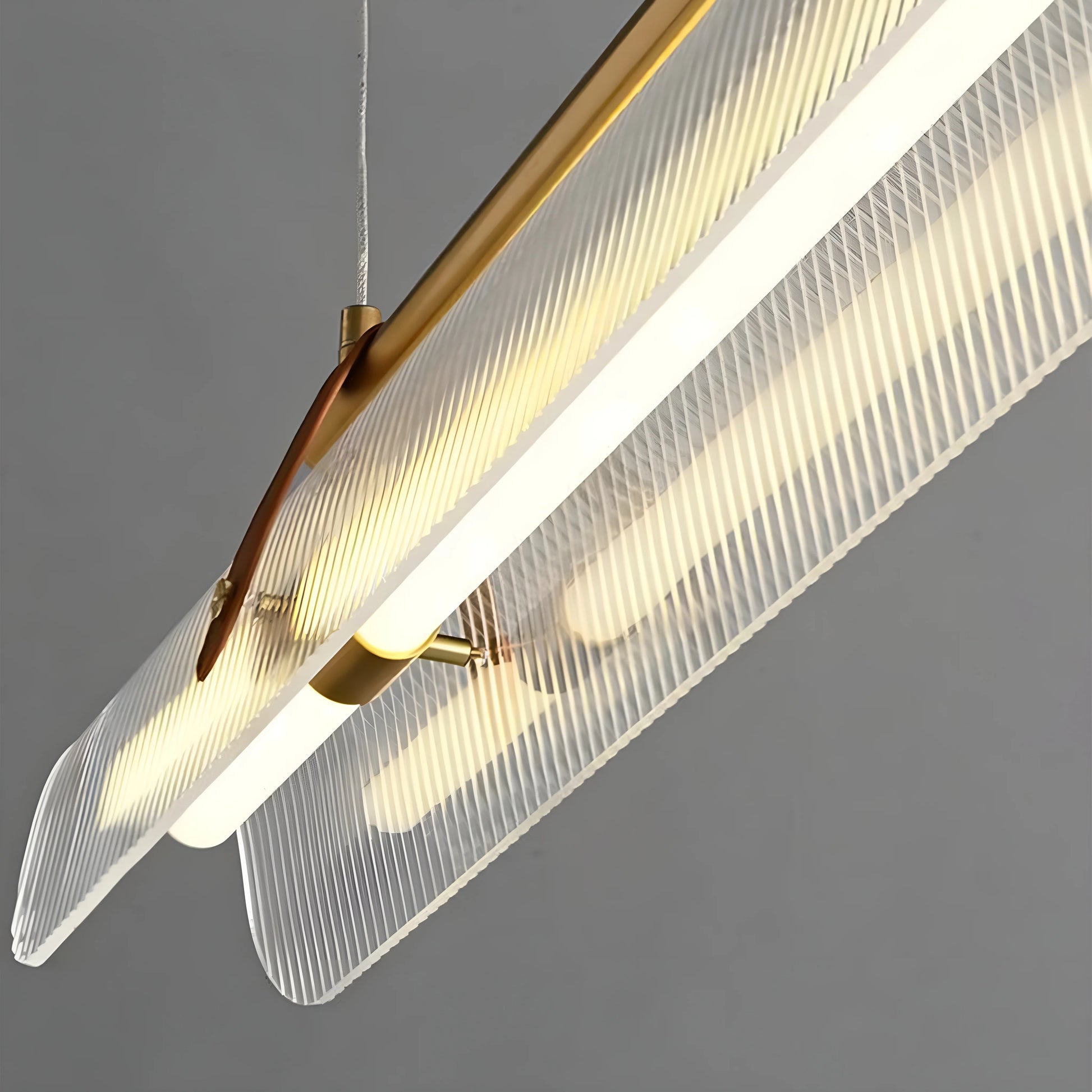 Naphthol Rectangle Metal and Leather Chandelier - Pendant Lights | Lucera Lighting