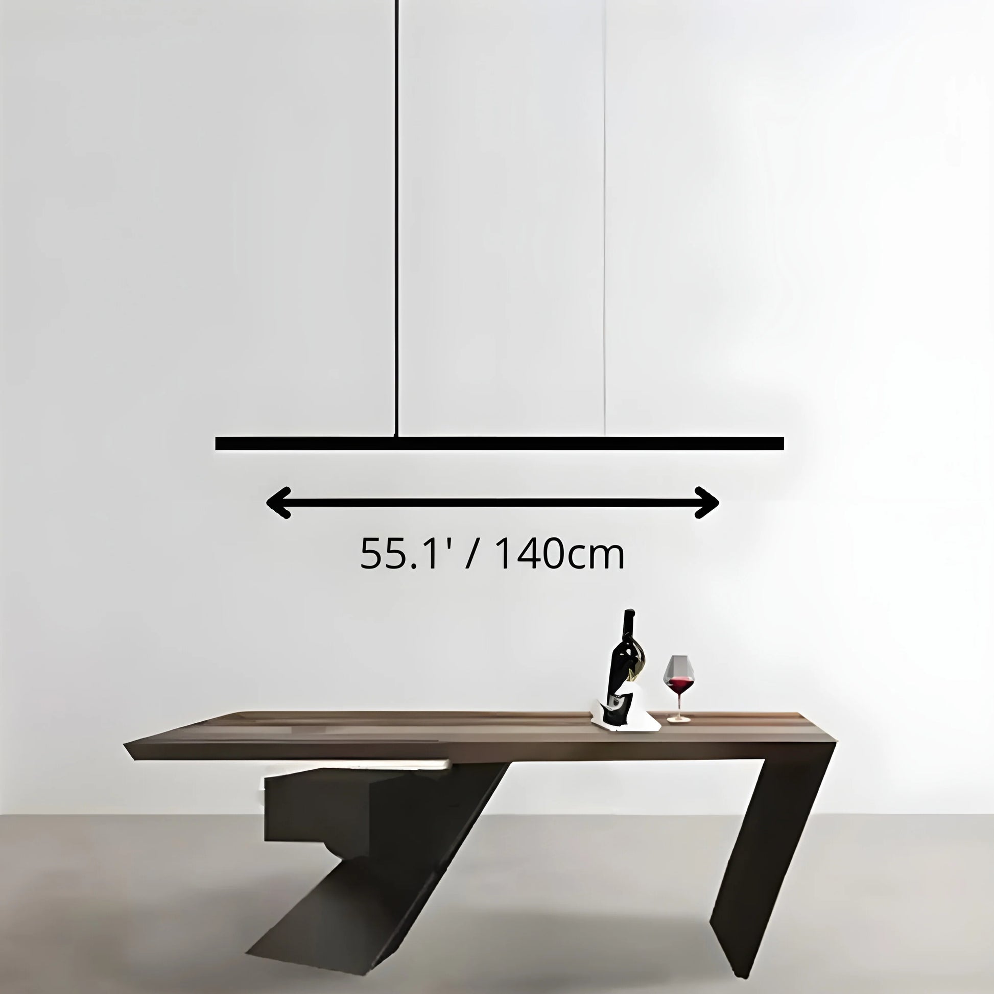 Palatinate Minimalist Black Chandelier - Pendant Lights | Lucera Lighting