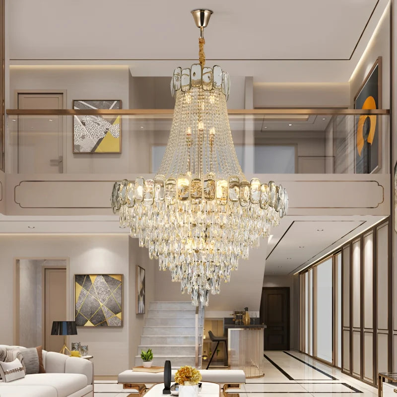 Yarrow Big Classic Crystal Chandelier - Chandeliers | Lucera Lighting