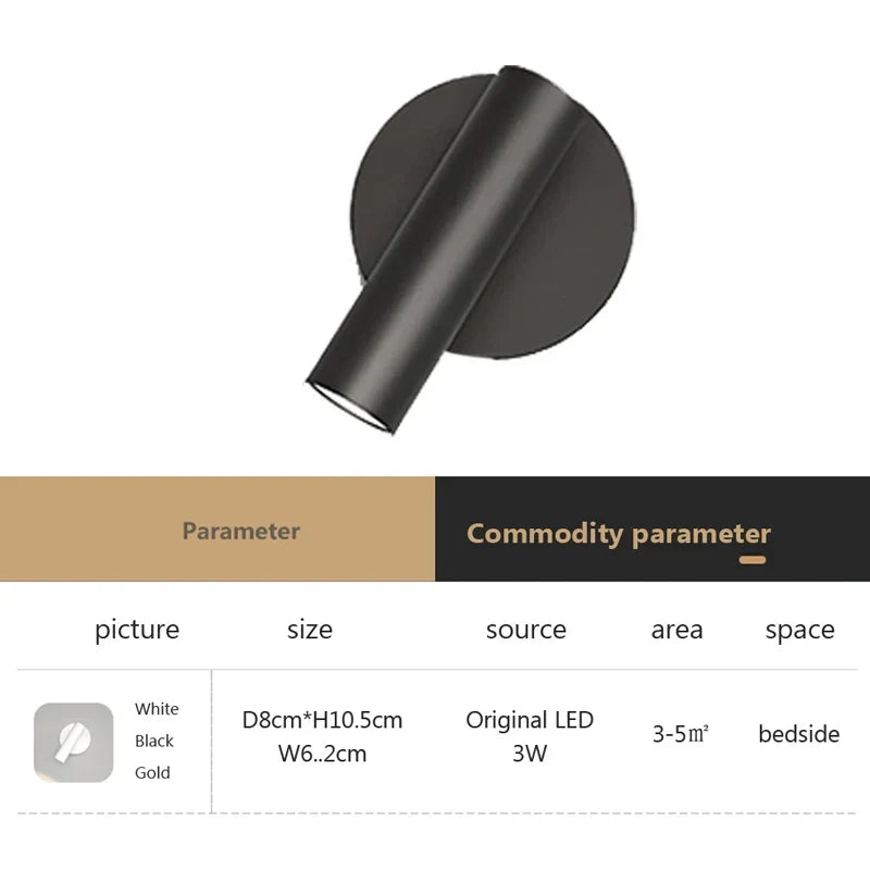 LumiNest - LED Wall Lamp for Bedroom and Hotel