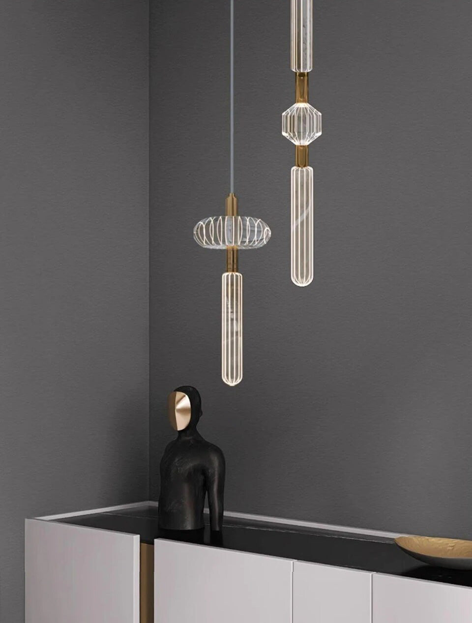 Zeal Glass Chandelier for Staircase - Chandeliers | Lucera Lighting