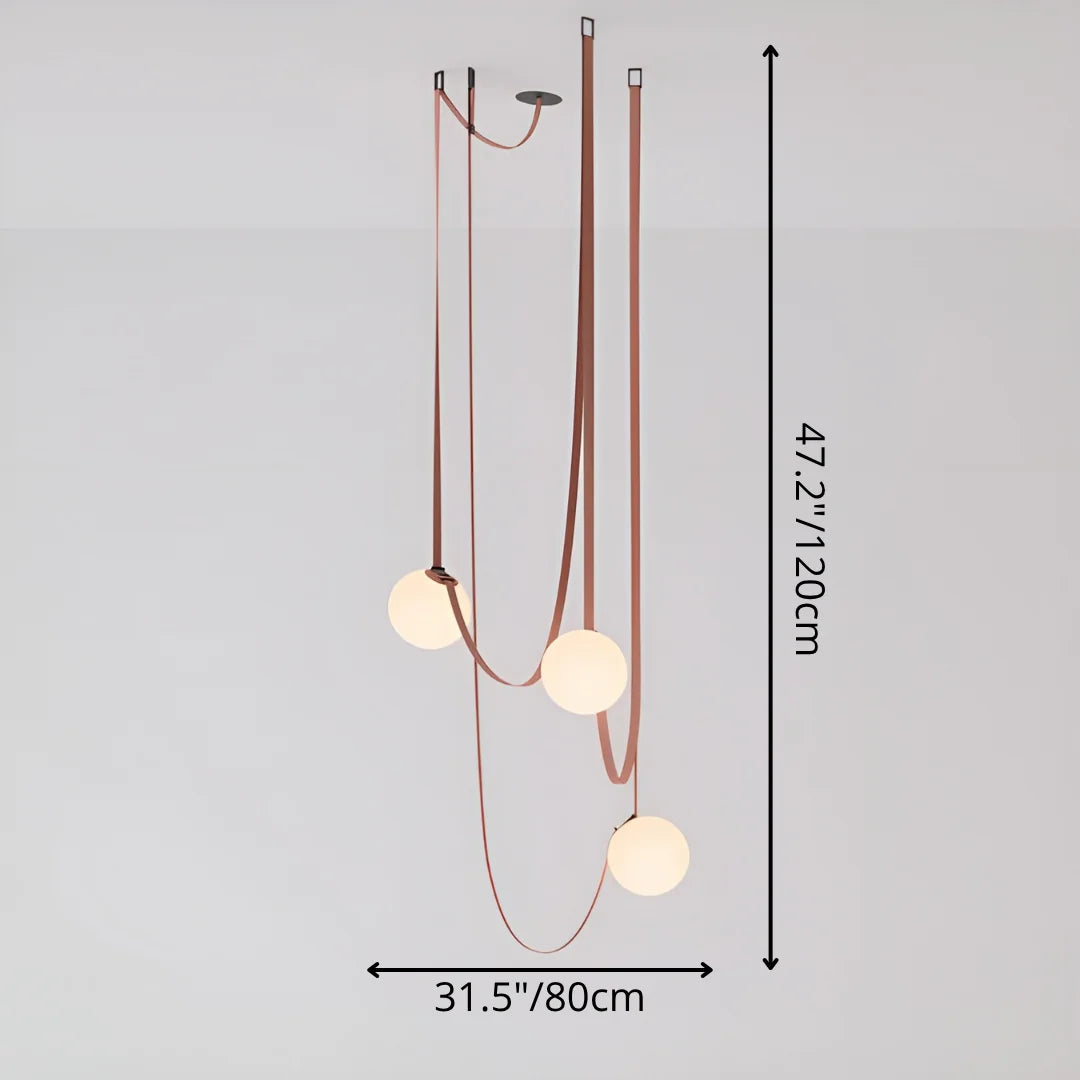 Rune Belt Chandelier - Designer Glass Ball Pendant - Pendant Lights | Lucera Lighting