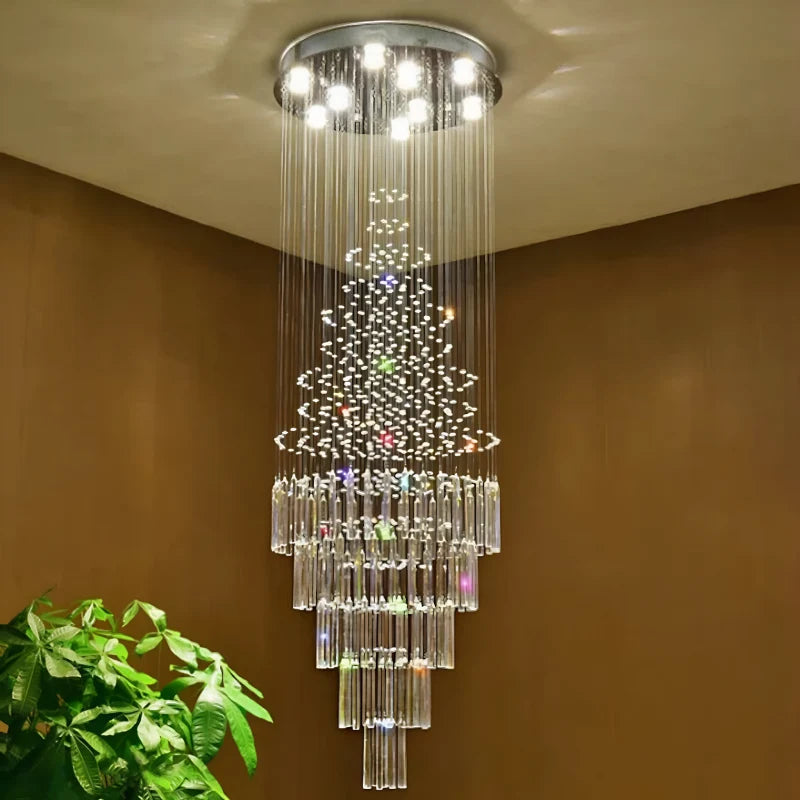 Thorn Transparent Crystal Chandelier - Chandeliers | Lucera Lighting