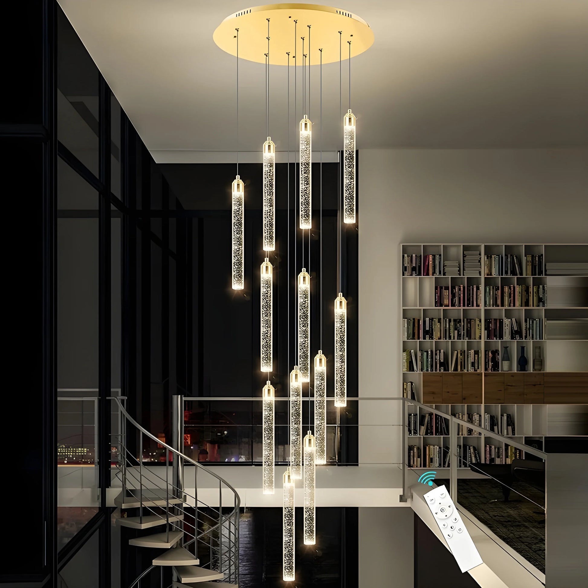 Chase Gold Crystal Pendant Light - Chandeliers | Lucera Lighting