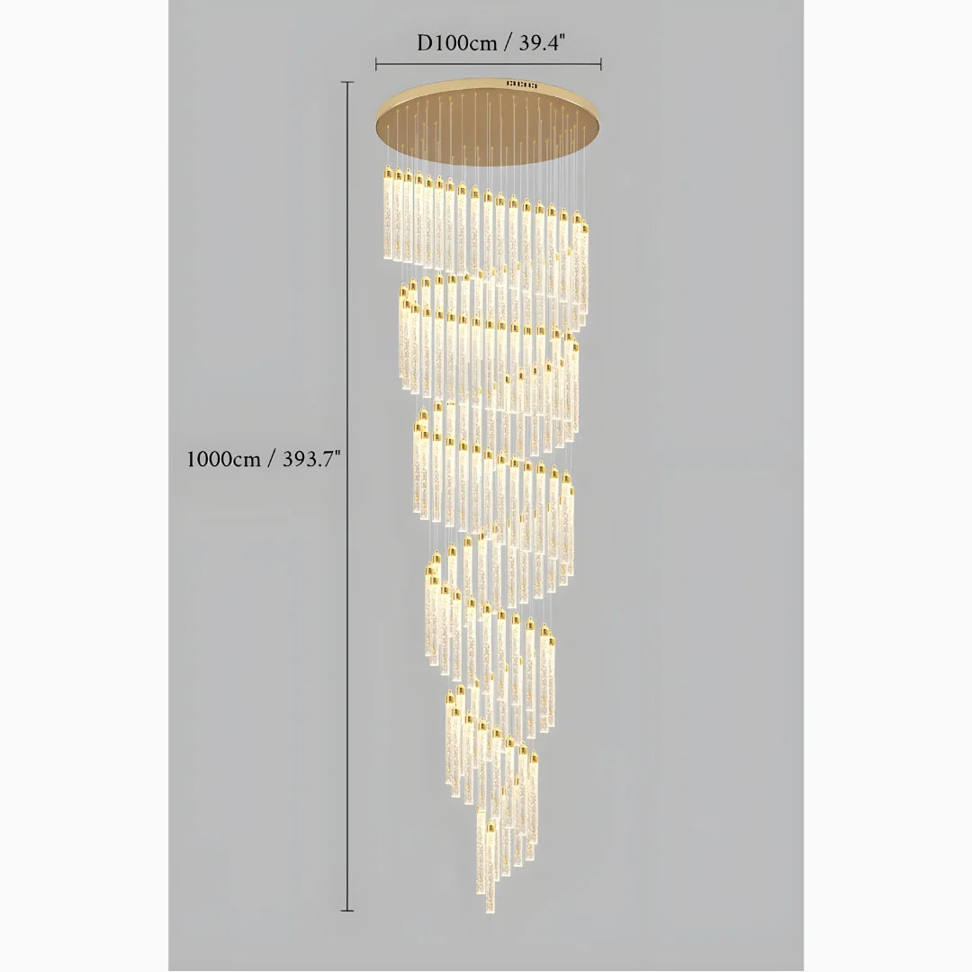 Chase Gold Crystal Pendant Light - Chandeliers | Lucera Lighting