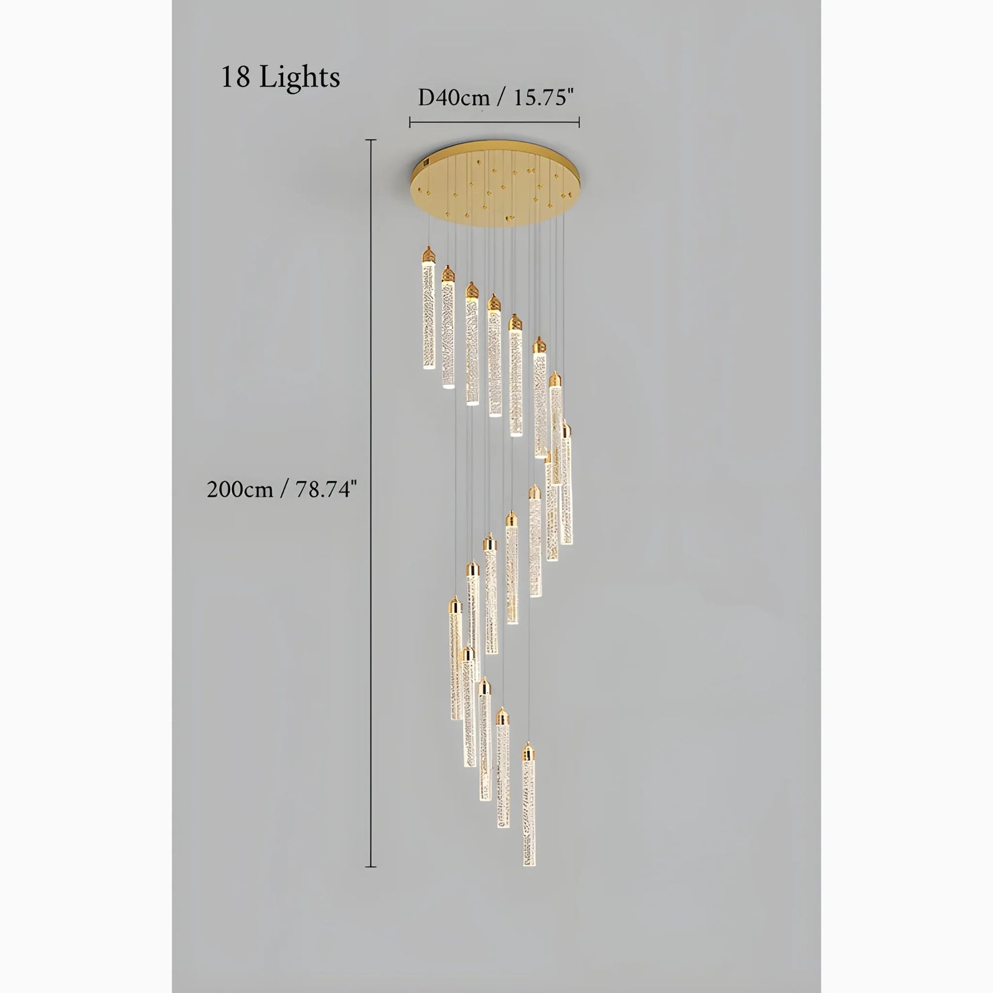 Chase Gold Crystal Pendant Light - Chandeliers | Lucera Lighting