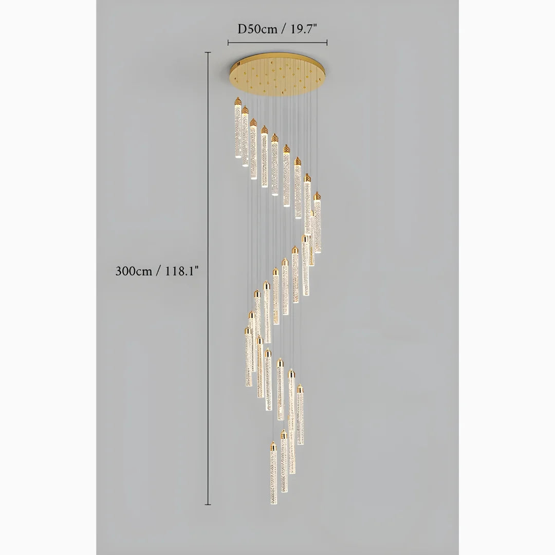 Chase Gold Crystal Pendant Light - Chandeliers | Lucera Lighting
