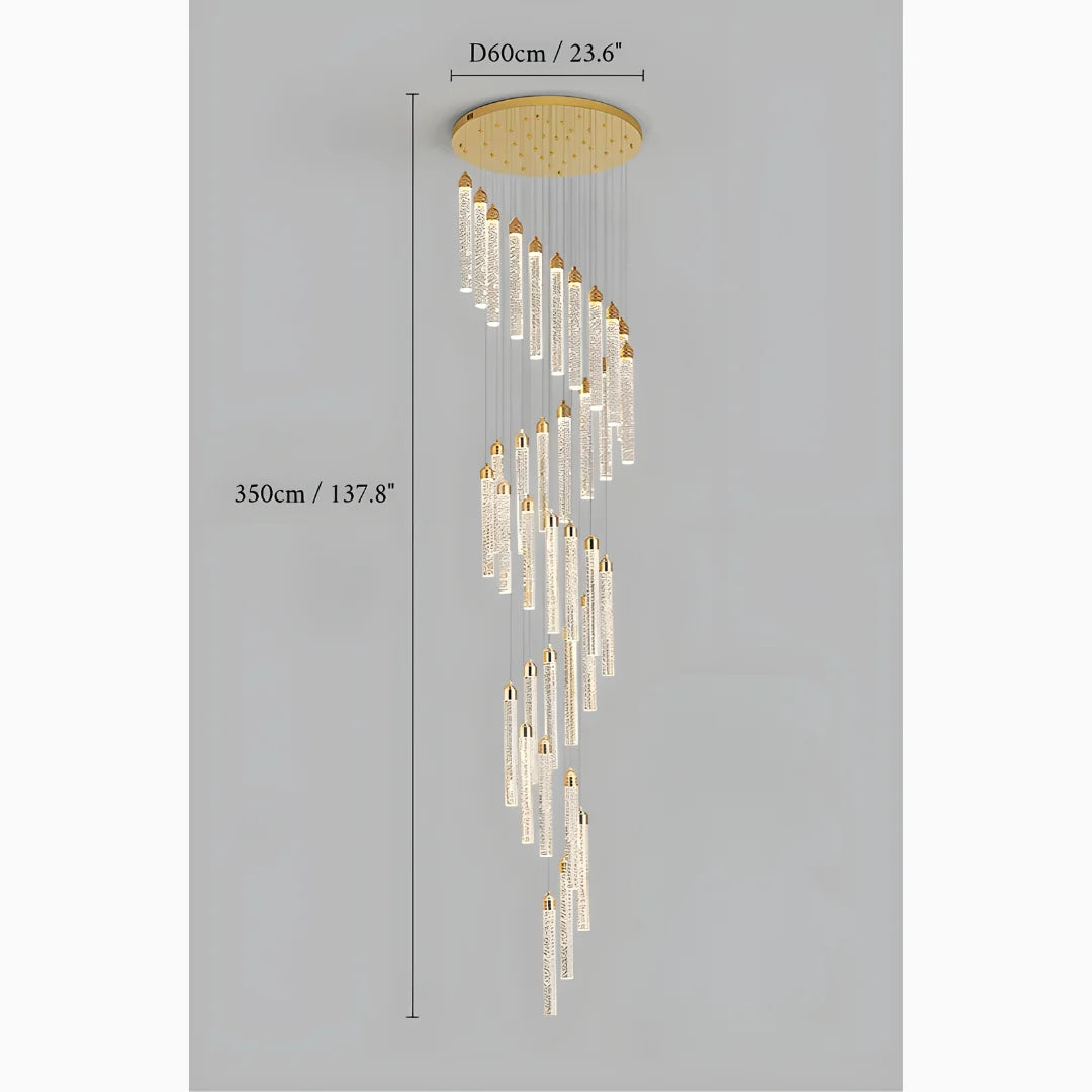 Chase Gold Crystal Pendant Light - Chandeliers | Lucera Lighting
