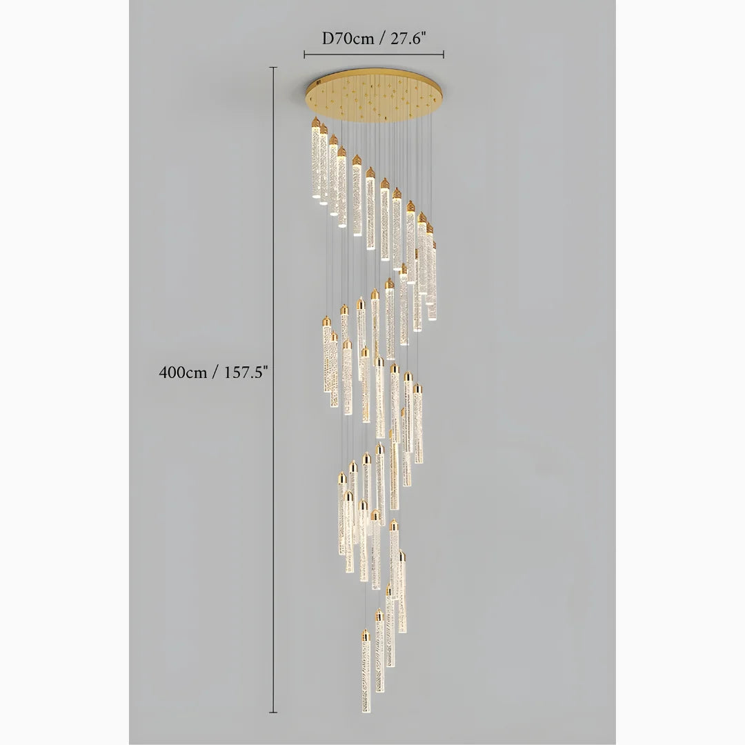 Chase Gold Crystal Pendant Light - Chandeliers | Lucera Lighting
