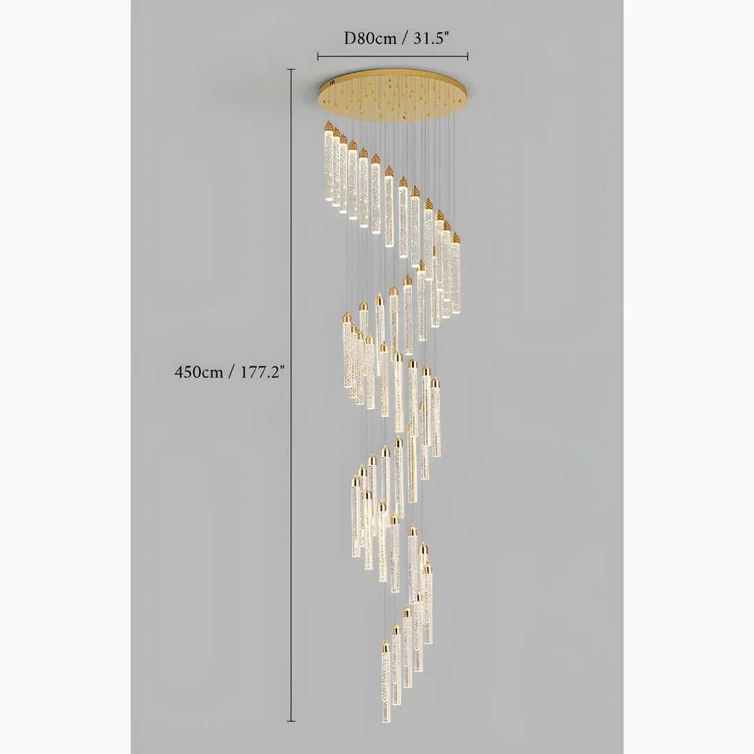 Chase Gold Crystal Pendant Light - Chandeliers | Lucera Lighting