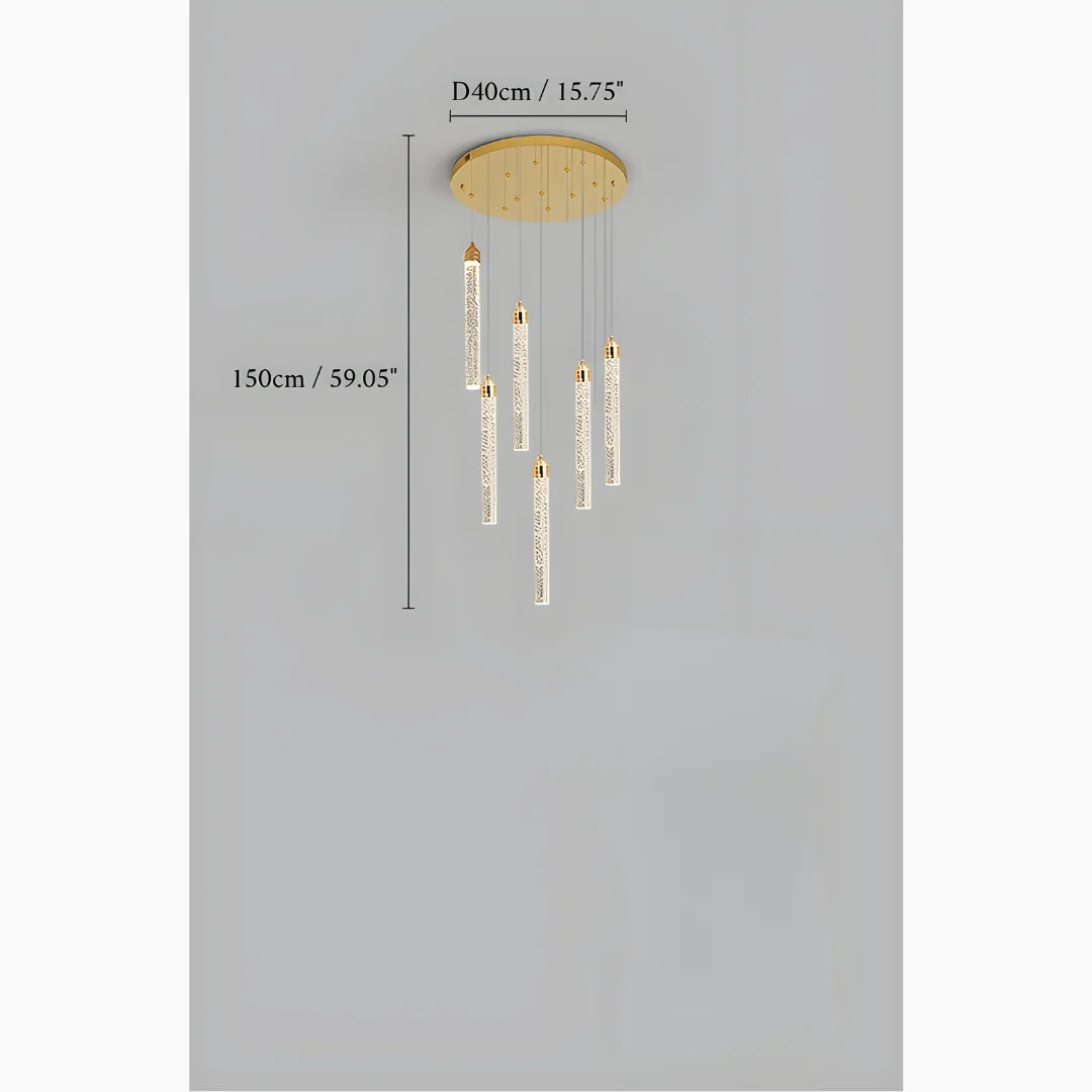 Chase Gold Crystal Pendant Light - Chandeliers | Lucera Lighting
