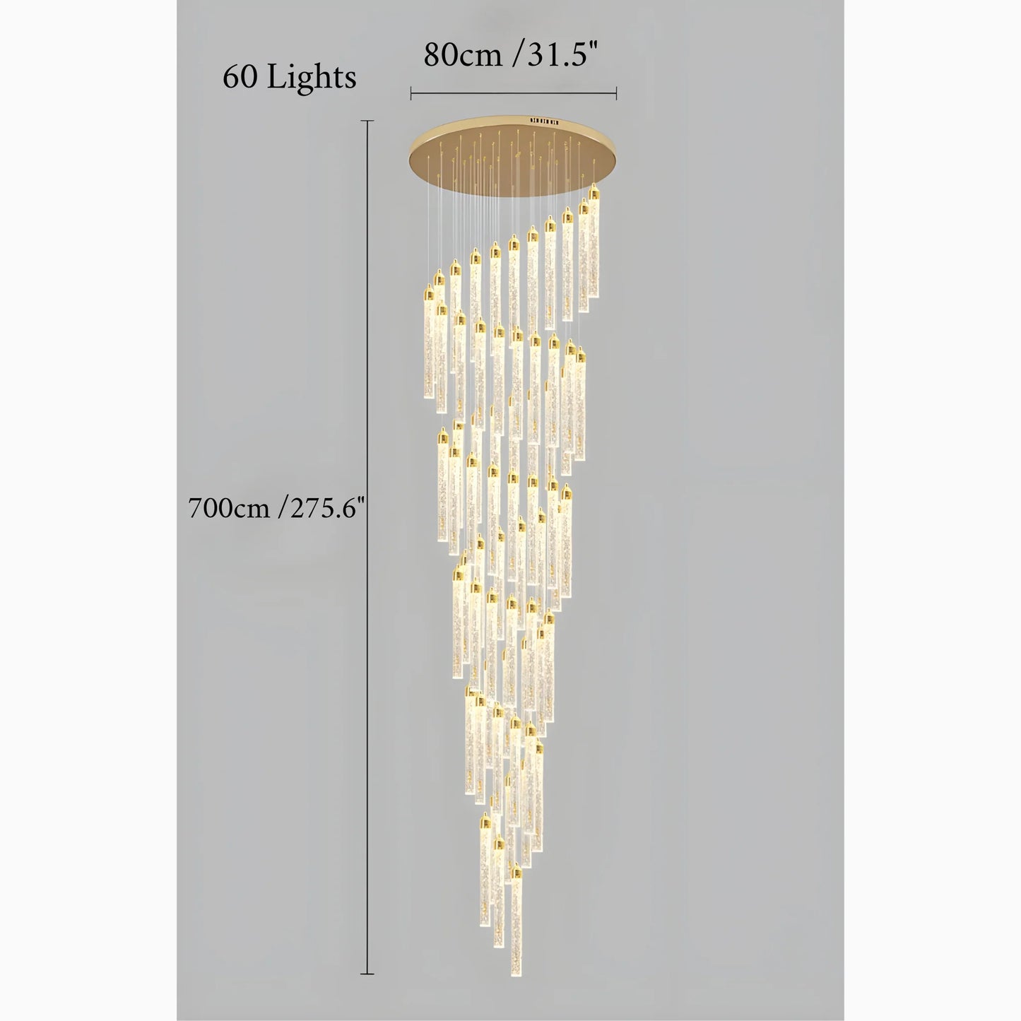 Chase Gold Crystal Pendant Light - Chandeliers | Lucera Lighting
