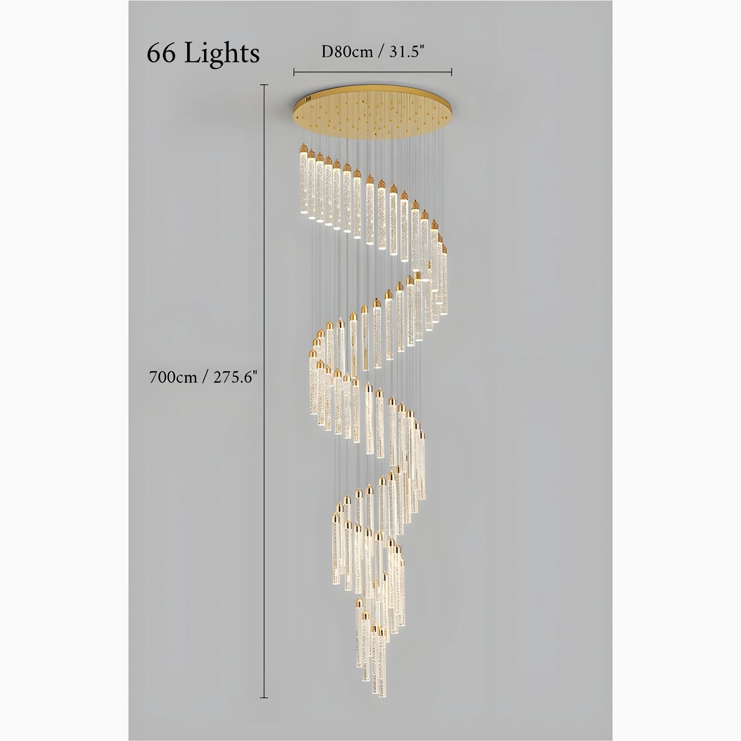 Chase Gold Crystal Pendant Light - Chandeliers | Lucera Lighting