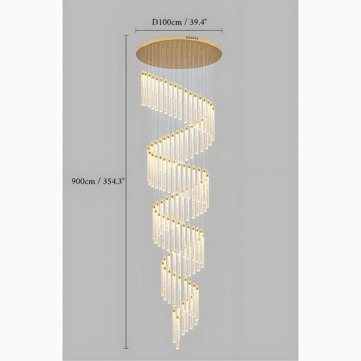 Chase Gold Crystal Pendant Light - Chandeliers | Lucera Lighting