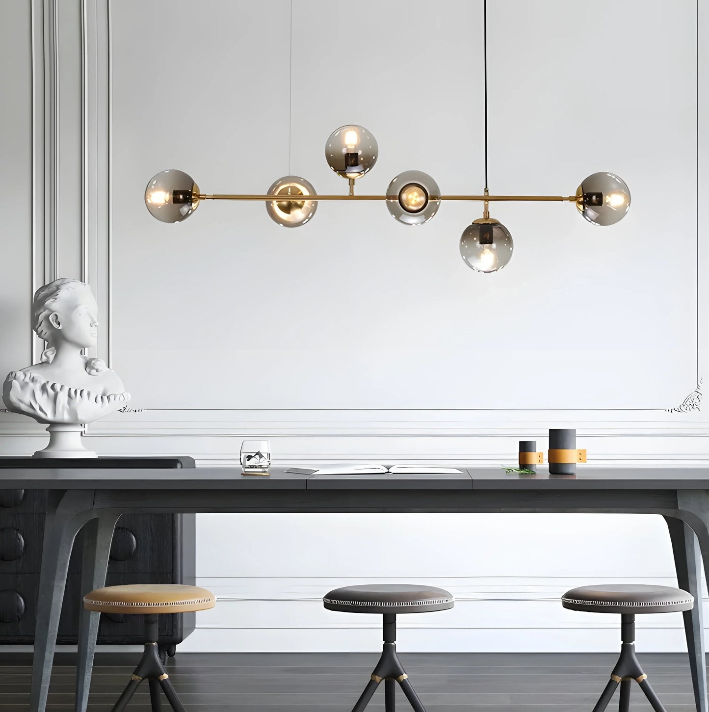 Dag Glass Ball LED Pendant Light for Dining Room - Pendant Lights | Lucera Lighting