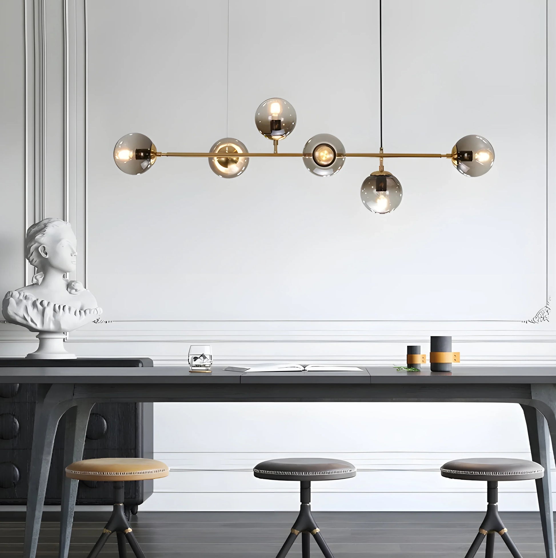Dag Glass Ball LED Pendant Light for Dining Room - Pendant Lights | Lucera Lighting