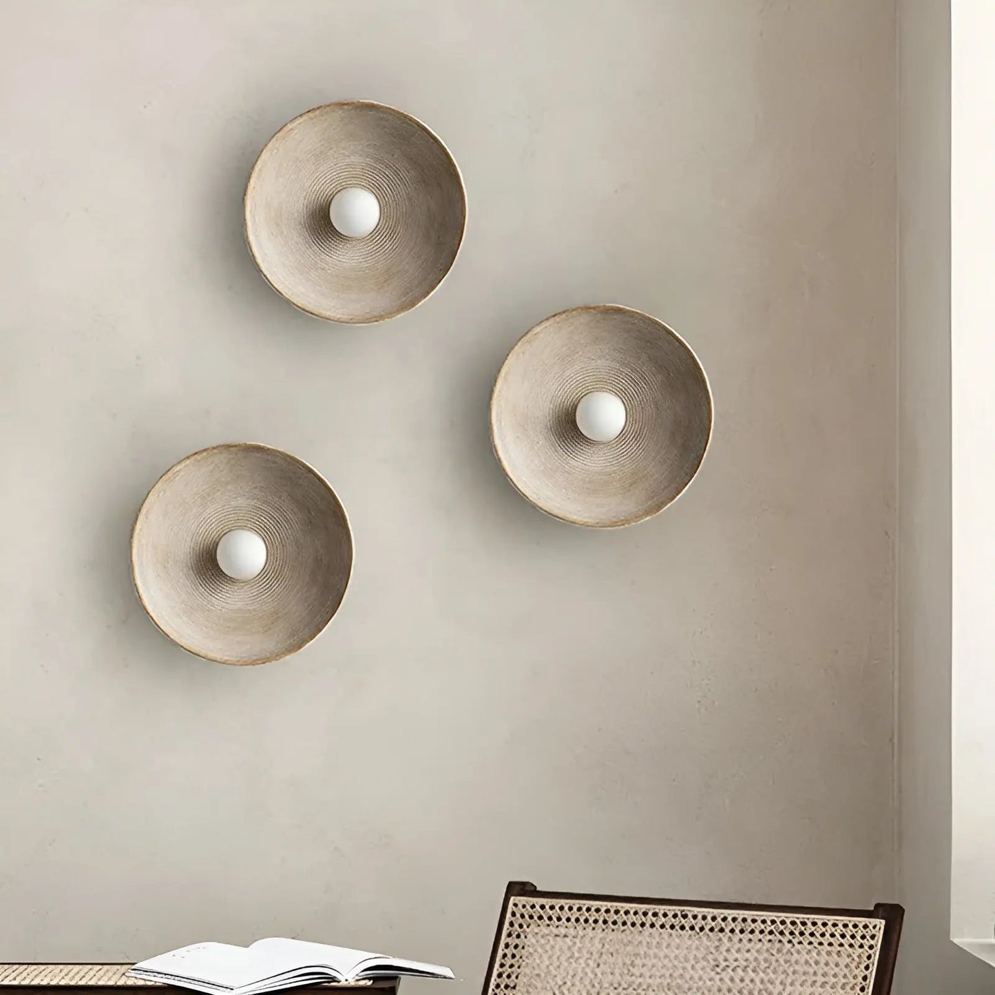 WabiSabi Wall Lamp - Minimalist Round LED Light