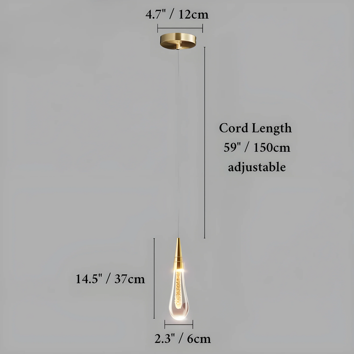 Blackthorn Water Drop Crystal Chandelier - Pendant Lights | Lucera Lighting