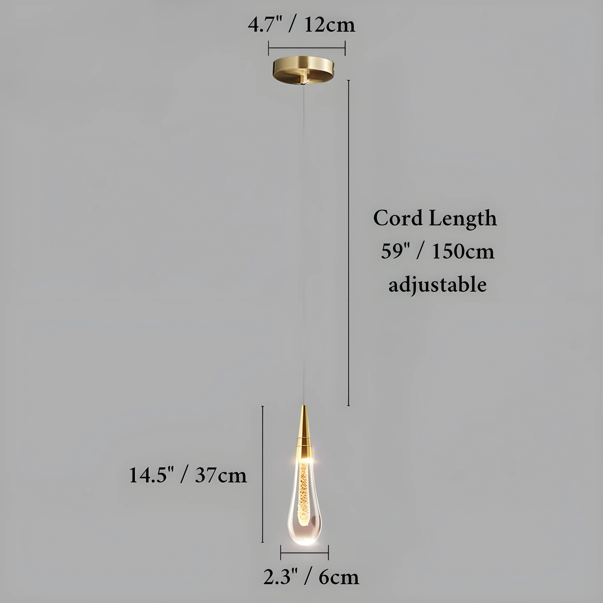 Blackthorn Water Drop Crystal Chandelier - Pendant Lights | Lucera Lighting