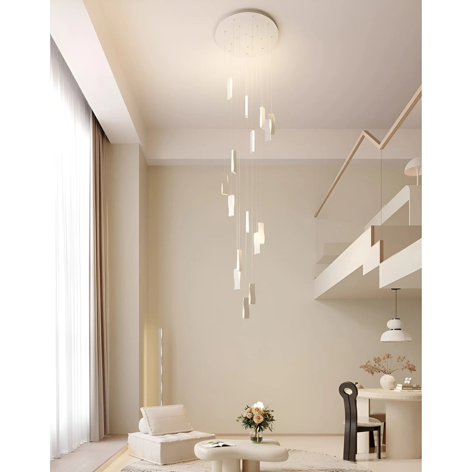 Reef Waveform Modern Staircase Chandelier - Chandeliers | Lucera Lighting