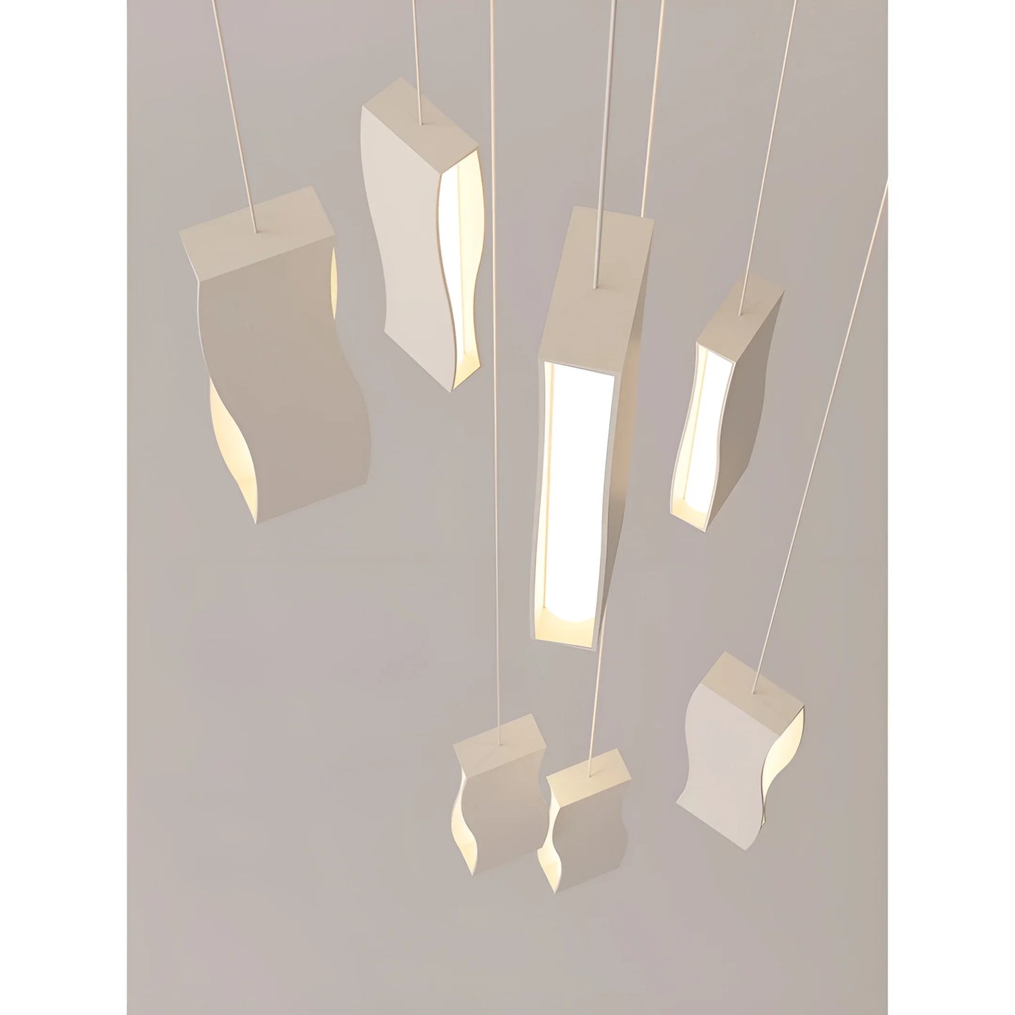Reef Waveform Modern Staircase Chandelier - Chandeliers | Lucera Lighting