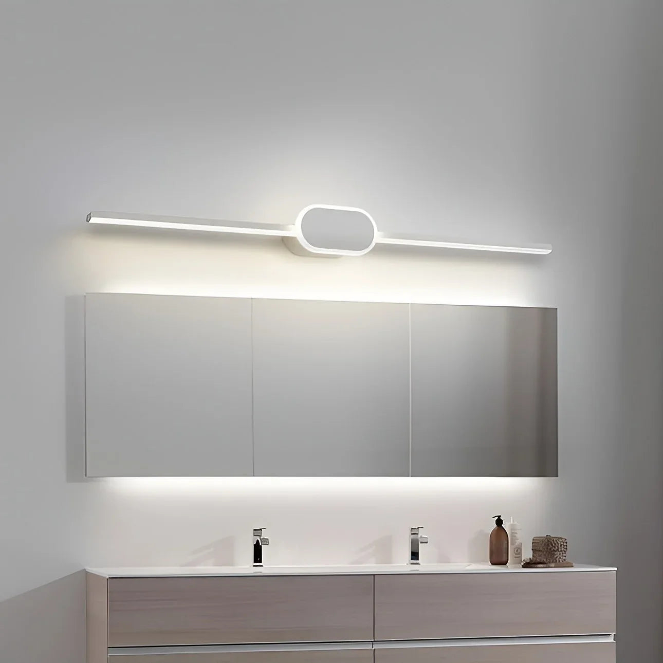 Calando LED Mirror Wall Lamp Black/White - Wall Lights & Sconces | Lucera Lighting