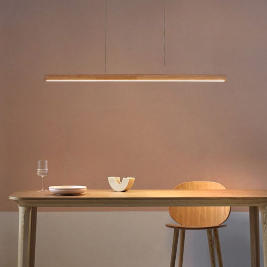 Xylo | Linear Pendant Lighting with Soft LED Light & Adjustable Height | Scandinavian Design for Cozy Interiors