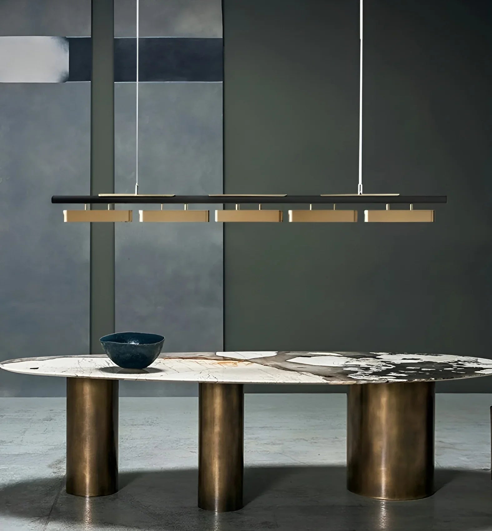 Oskar Modern Minimalistic Blocks LED Chandelier - Pendant Lights | Lucera Lighting