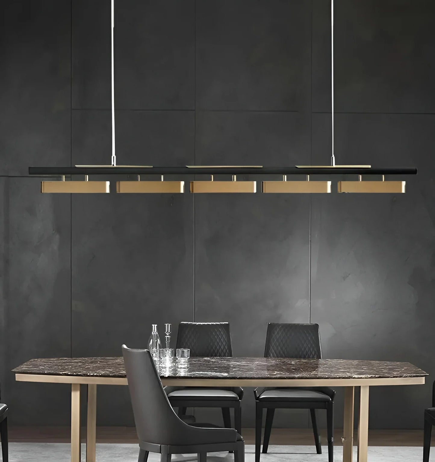 Oskar Modern Minimalistic Blocks LED Chandelier - Pendant Lights | Lucera Lighting