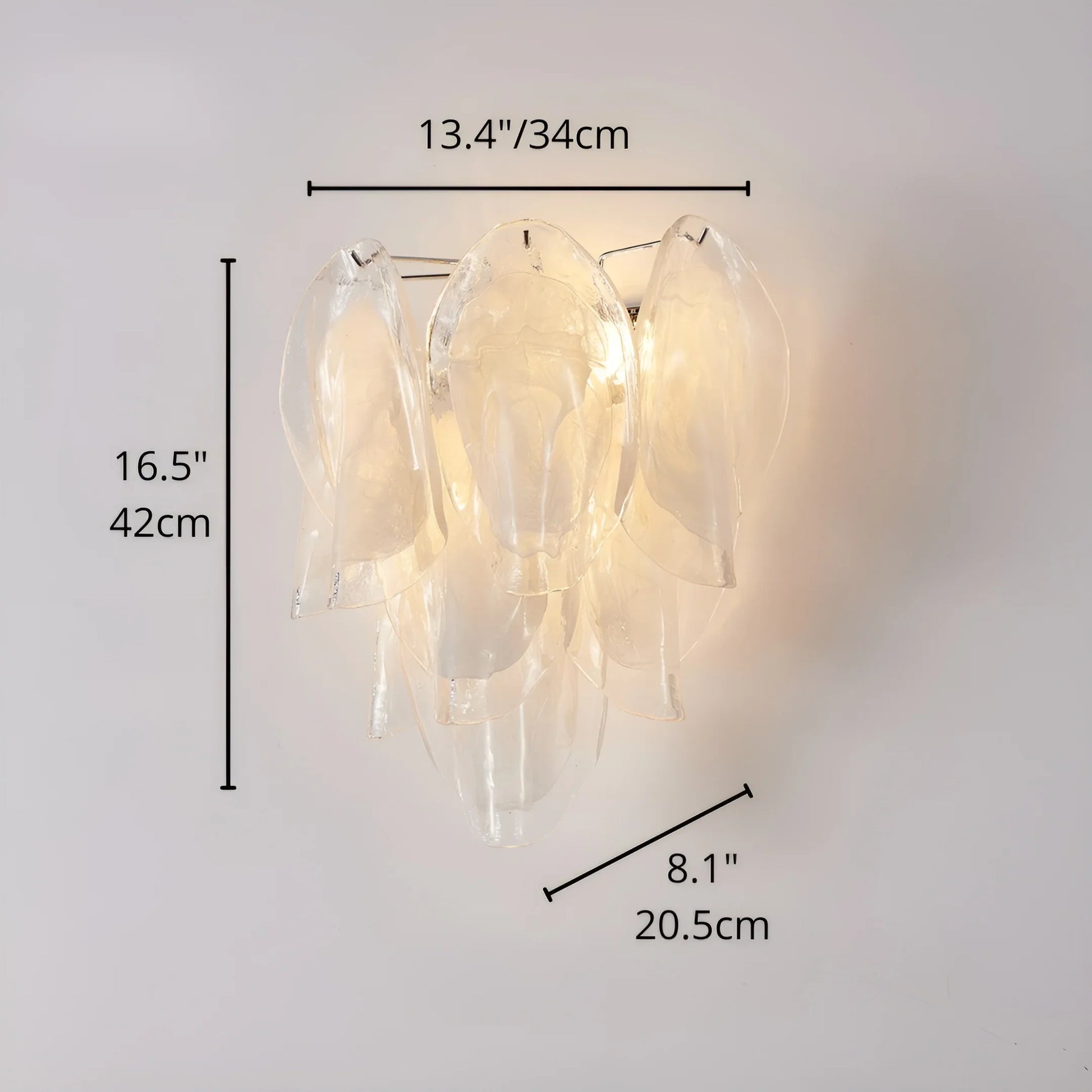 Carme Murano Glass Wall Sconce for Living Room - Wall Lights & Sconces | Lucera Lighting