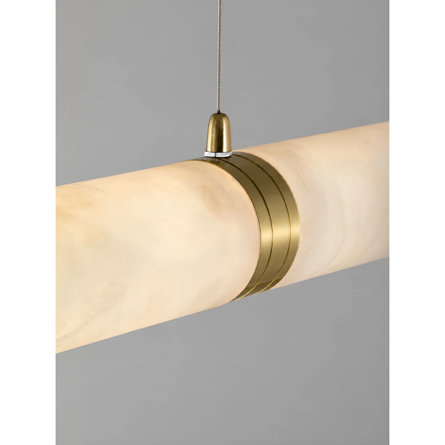 Mauve Linear Alabaster Tube Pendant Light - Pendant Lights | Lucera Lighting