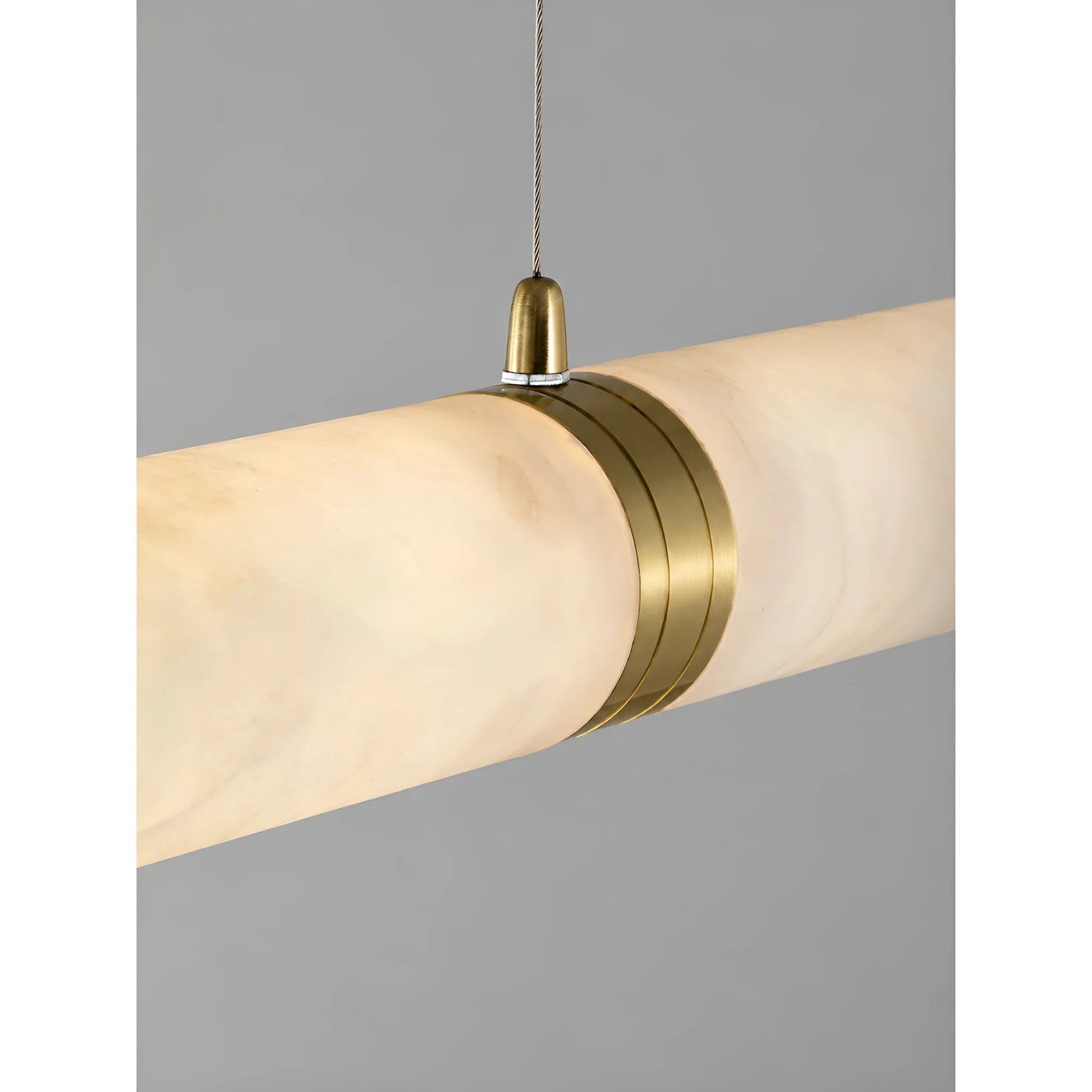 Mauve Linear Alabaster Tube Pendant Light - Pendant Lights | Lucera Lighting