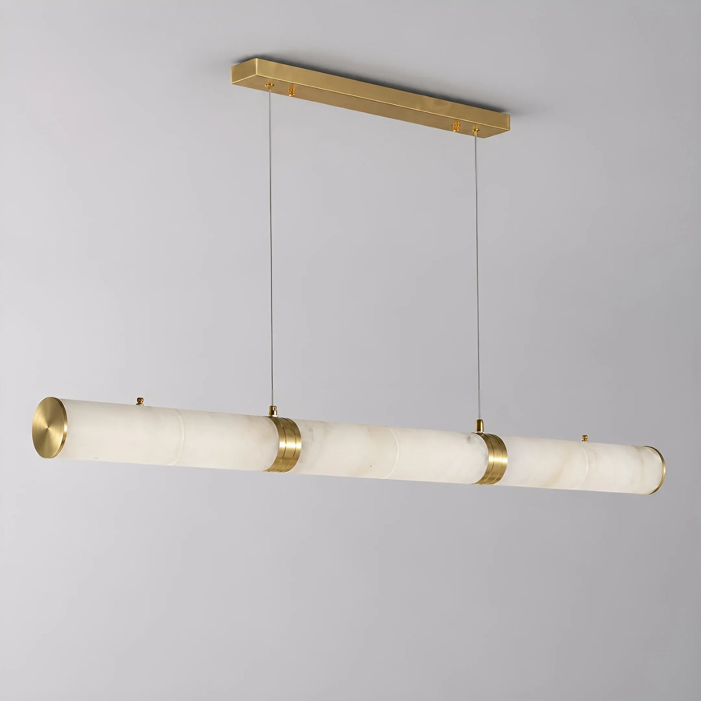 Mauve Linear Alabaster Tube Pendant Light - Pendant Lights | Lucera Lighting
