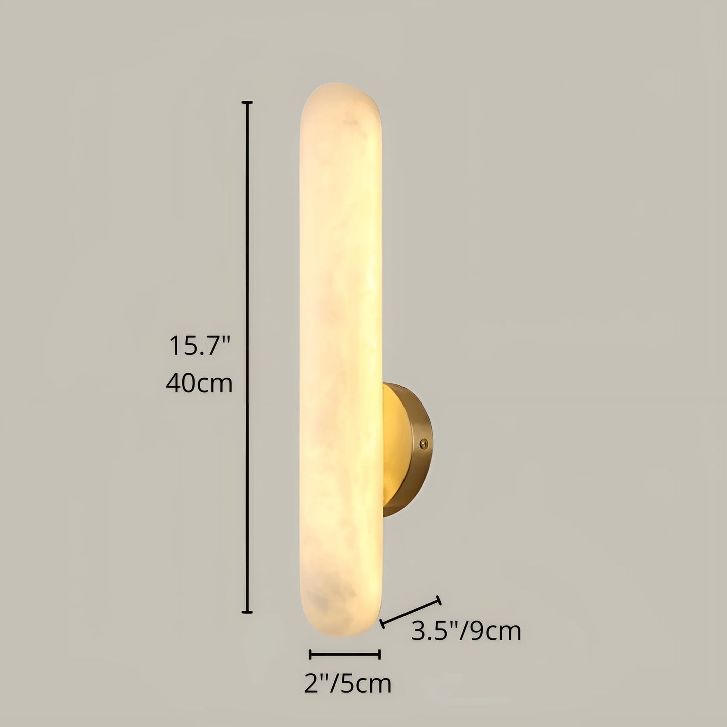 Cosmo Alabaster Vertical Wall Sconce - Luxury Ambient Light - Lamps | Lucera Lighting