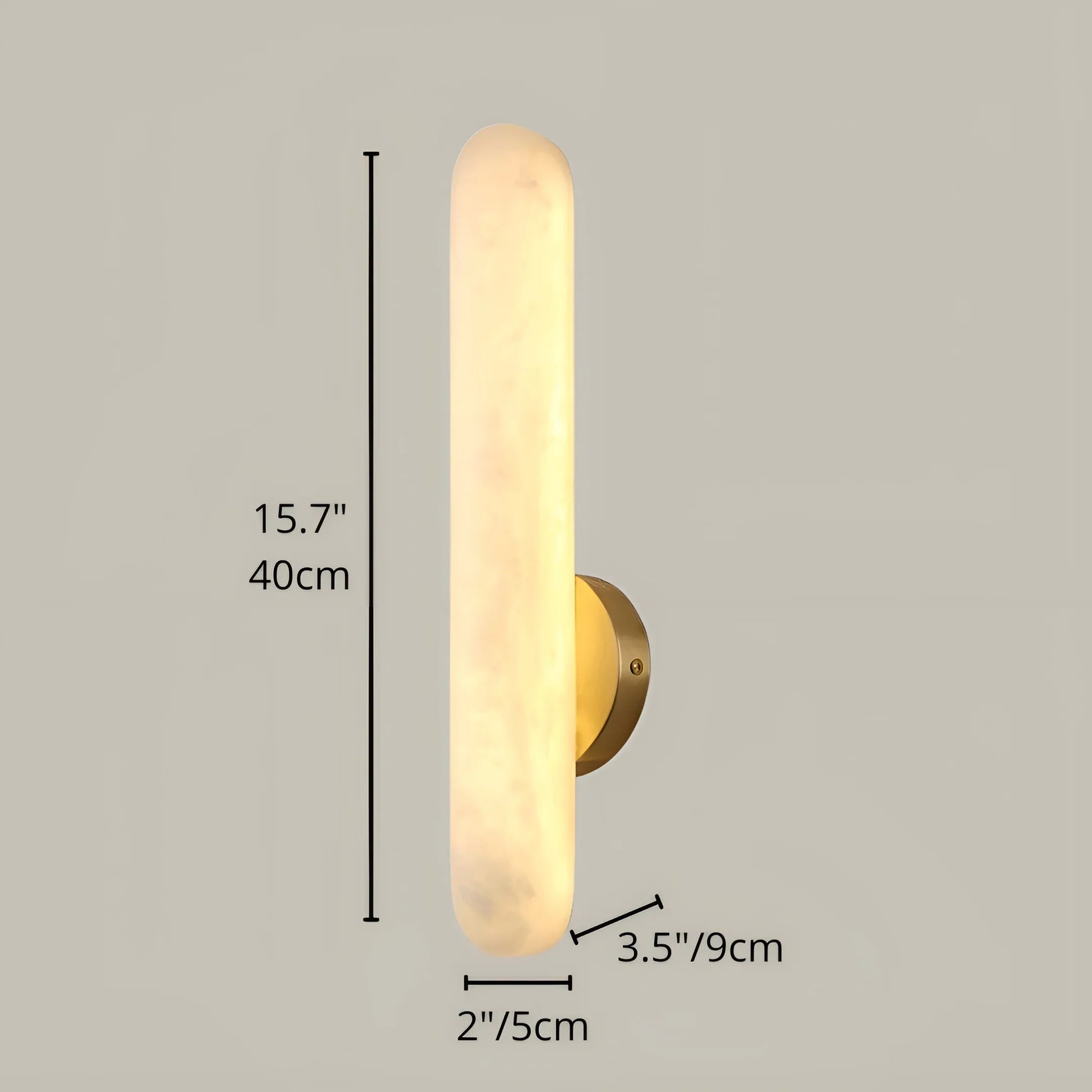 Cosmo Alabaster Vertical Wall Sconce - Luxury Ambient Light - Lamps | Lucera Lighting