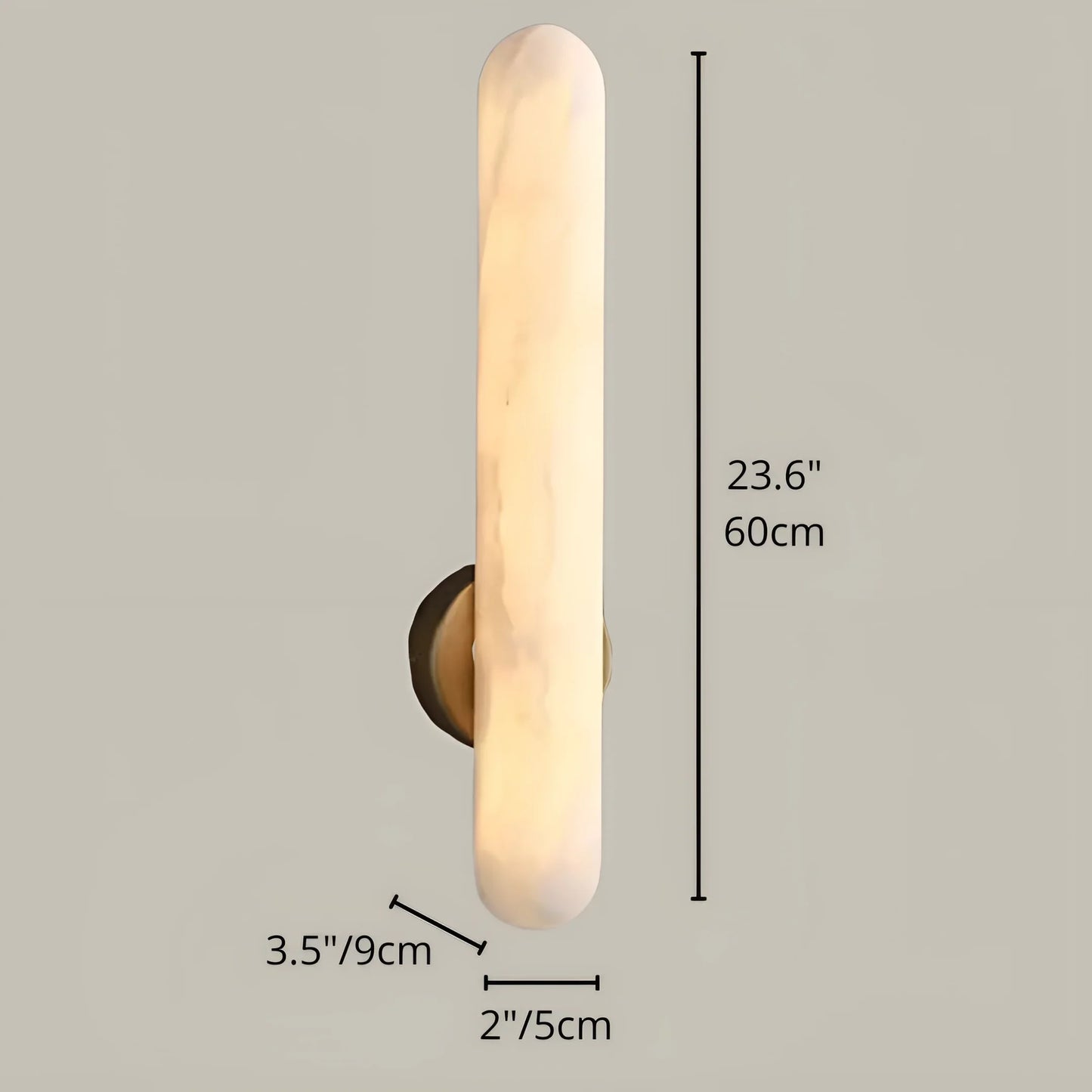 Cosmo Alabaster Vertical Wall Sconce - Luxury Ambient Light - Lamps | Lucera Lighting