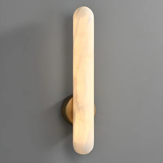 Cosmo Alabaster Vertical Wall Sconce - Luxury Ambient Light - Lamps | Lucera Lighting