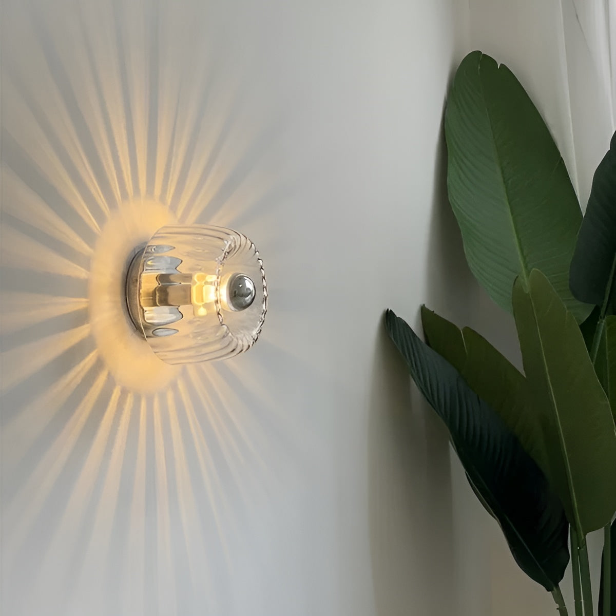 ScandiElegance Glass Wall Lamp - Bauhaus Glass Wall Sconce