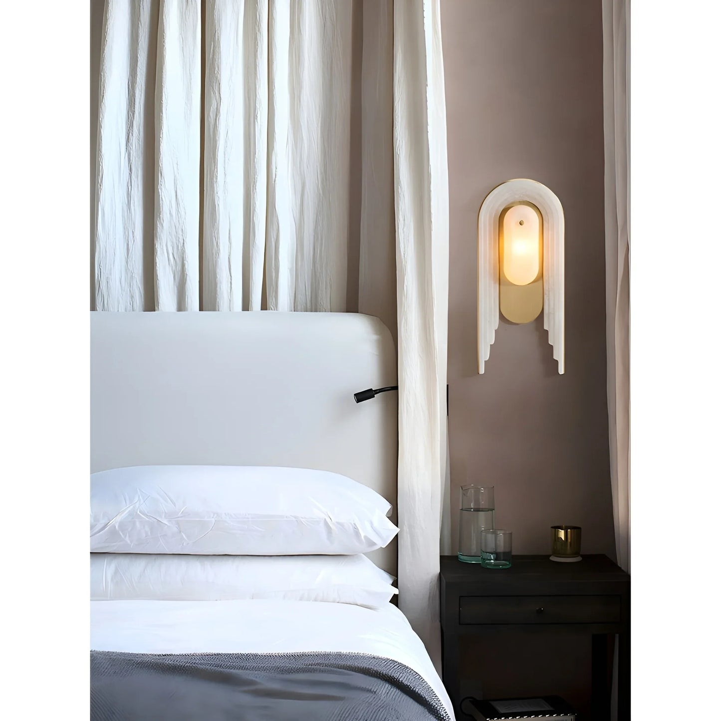 Cuore French Style Solid Brass and Marble Wall Lamp - Wall Lights & Sconces | Lucera Lighting