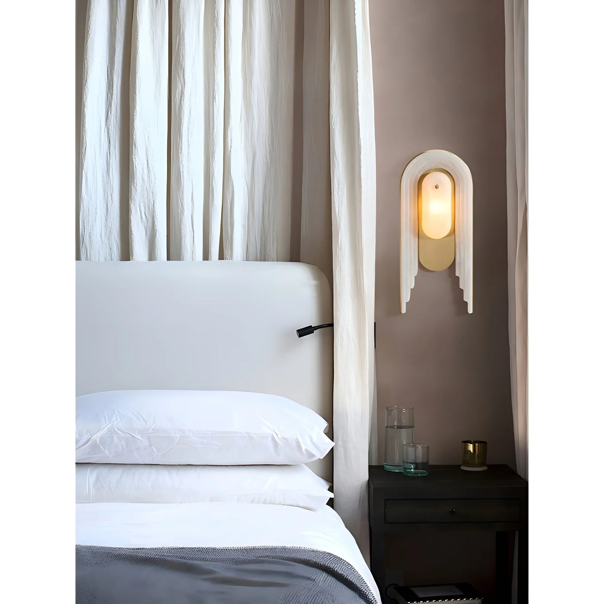 Cuore French Style Solid Brass and Marble Wall Lamp - Wall Lights & Sconces | Lucera Lighting