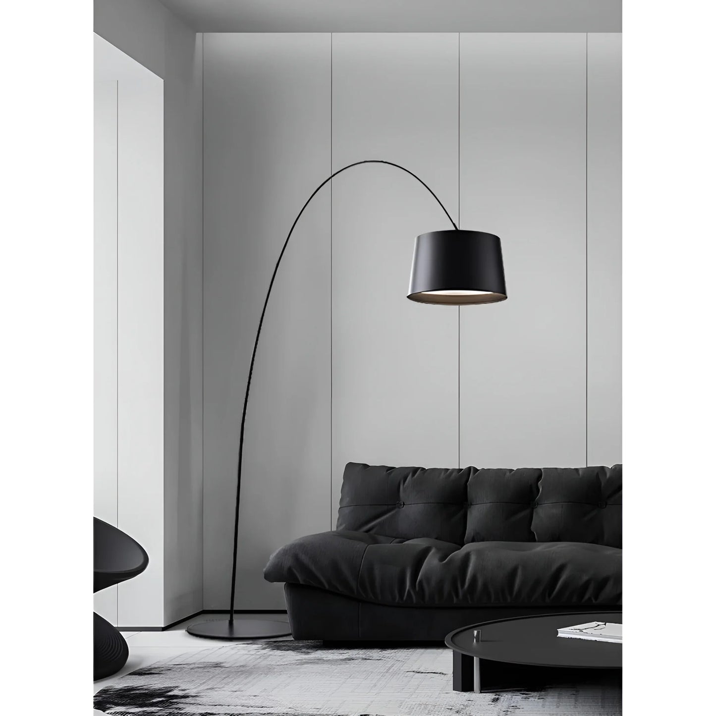 Gabbro Designer Arc Floor Lamp - Modern Minimalist Aluminum - Lamps | Lucera Lighting