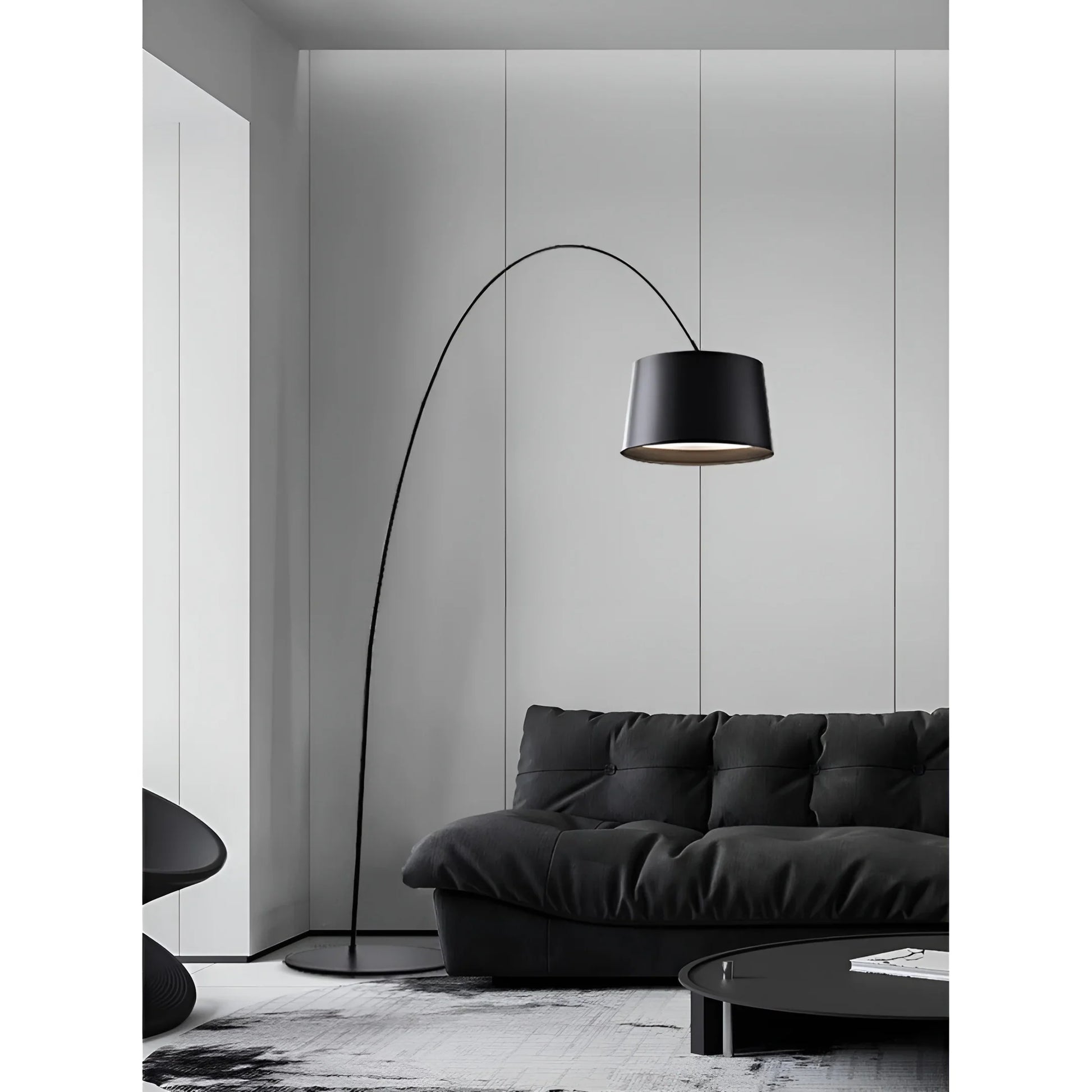 Gabbro Designer Arc Floor Lamp - Modern Minimalist Aluminum - Lamps | Lucera Lighting