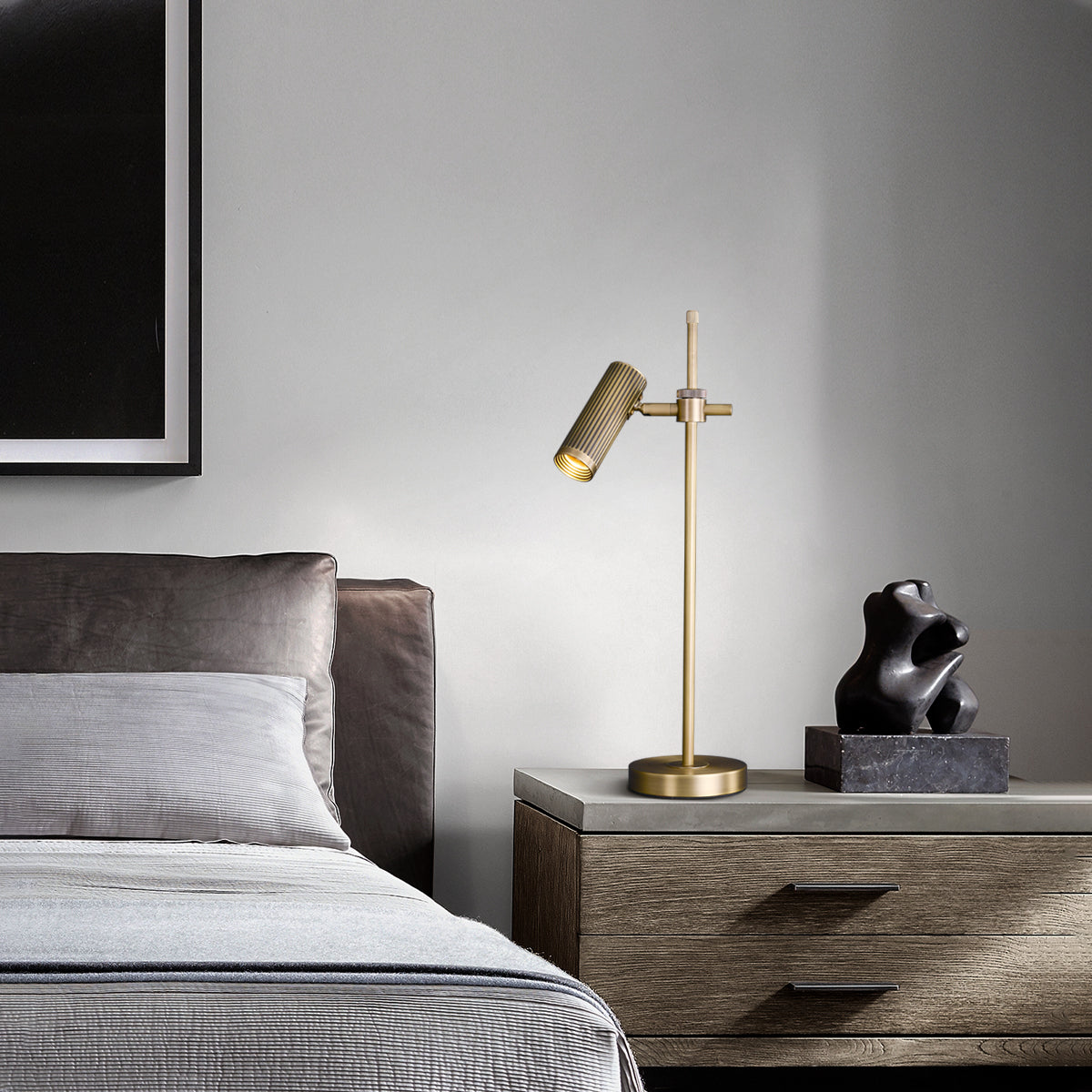 Moto Bronze Adjustable Table Lamp - Lamps | Lucera Lighting