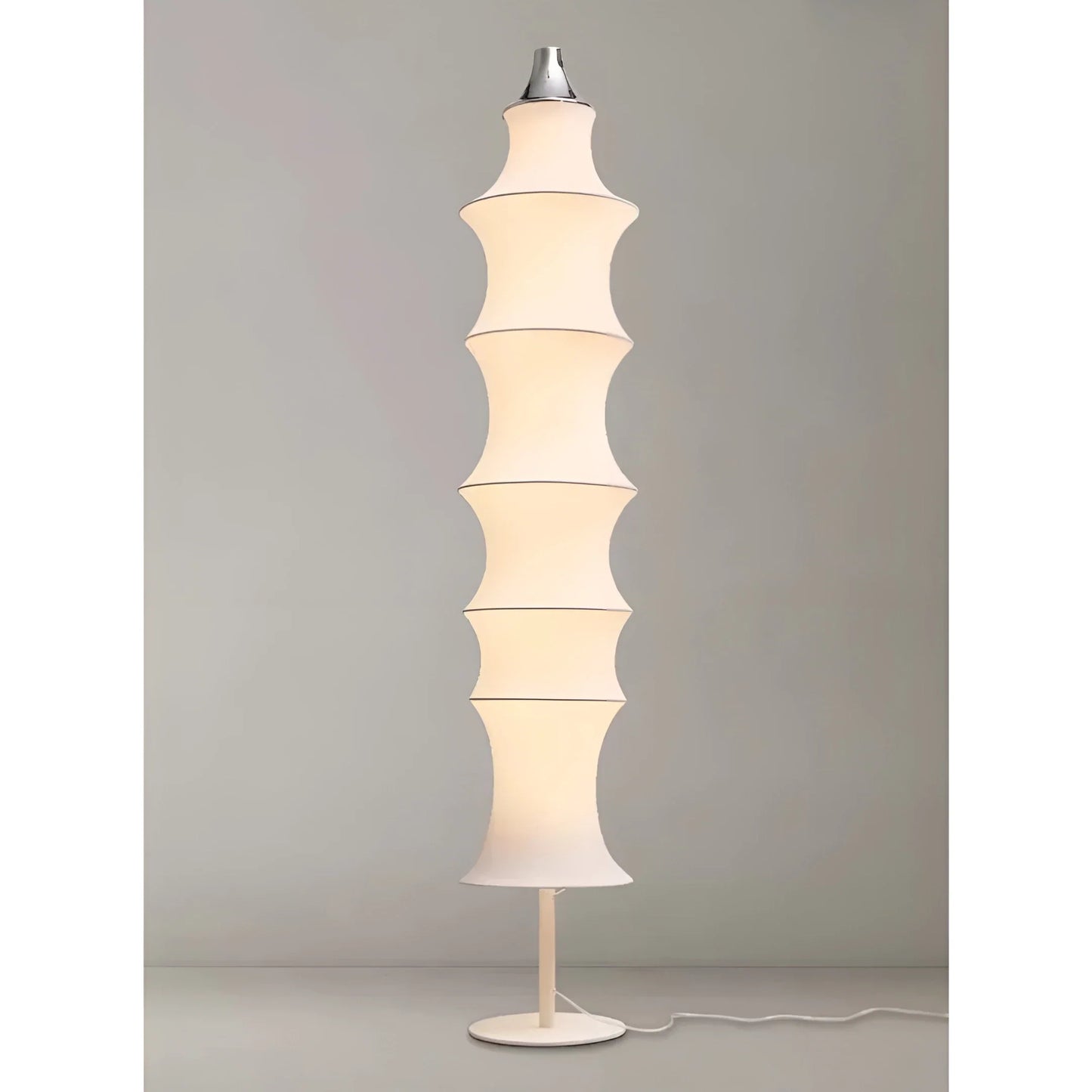 Aquamarine White Silk Modern Floor Lamp - Lamps | Lucera Lighting