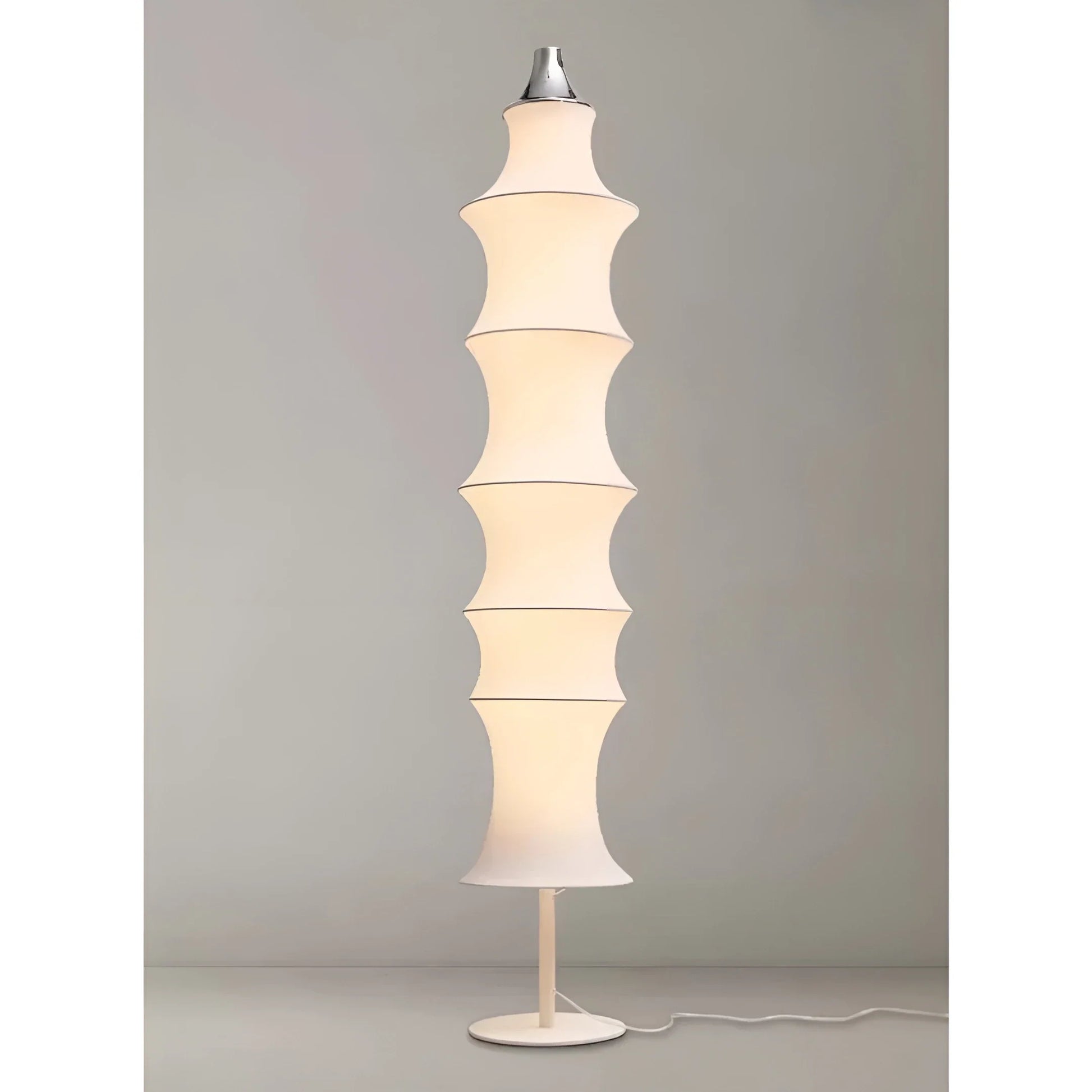 Aquamarine White Silk Modern Floor Lamp - Lamps | Lucera Lighting