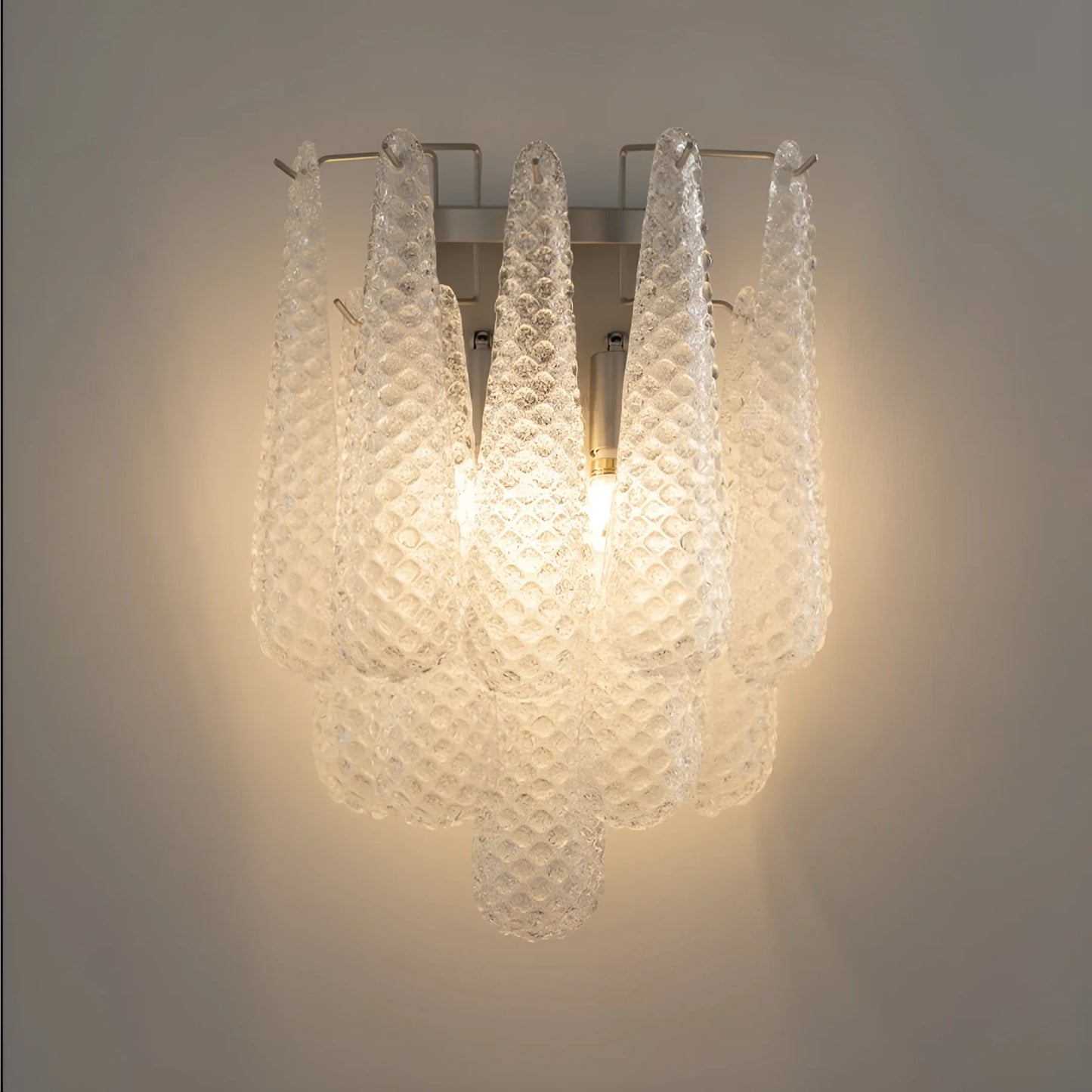 Circo Murano Style Textured Glass Wall Sconce - Wall Lights & Sconces | Lucera Lighting