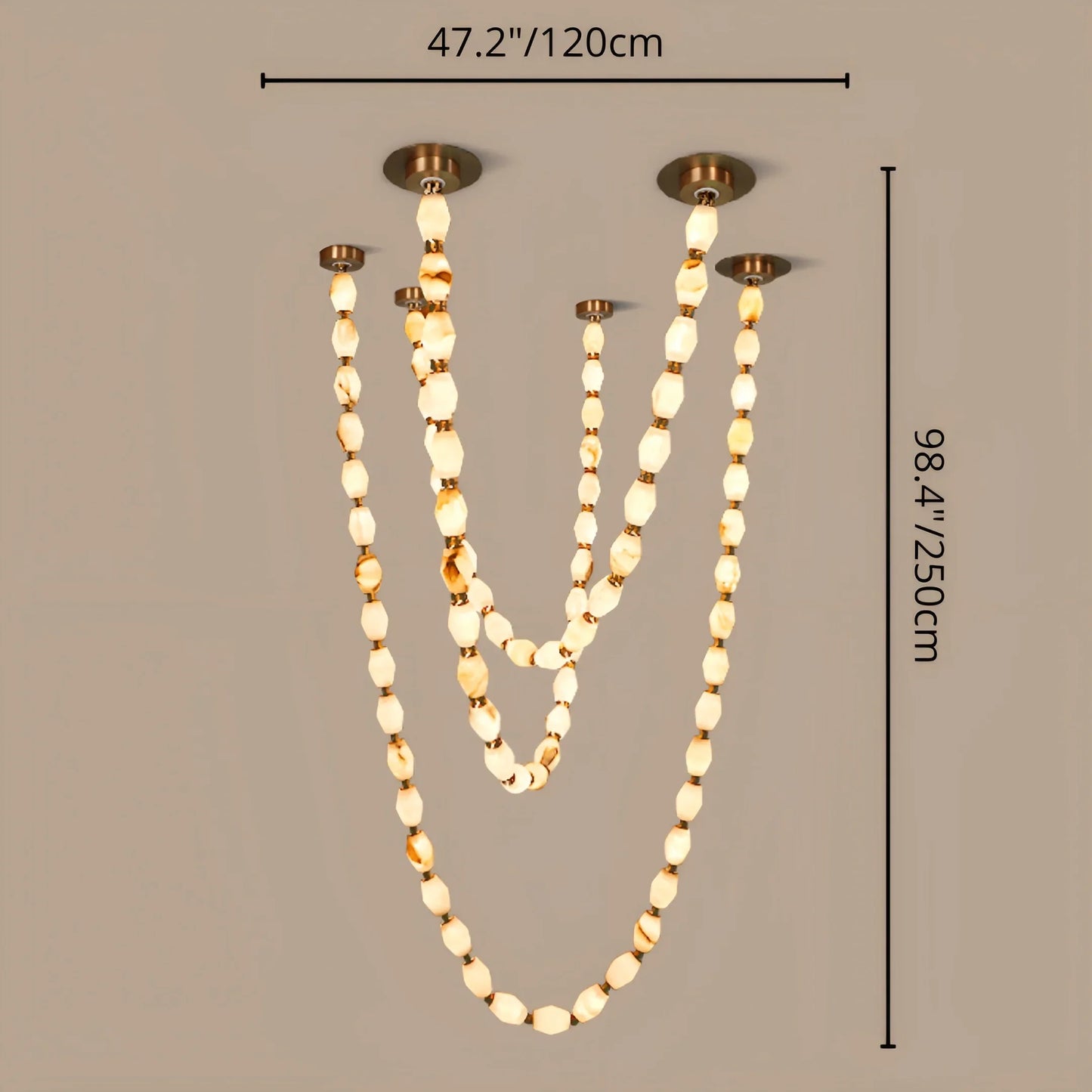 Beau Cloudstone Chain Chandelier - Italian Design - Chandeliers | Lucera Lighting