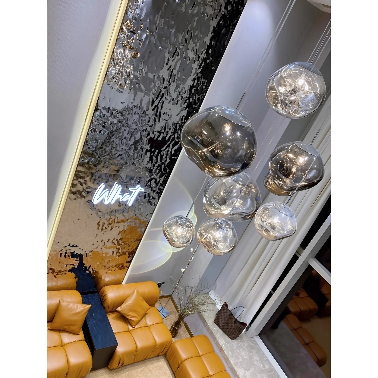 Zion Modern LED Bubble Staircase Chandelier - Pendant Lights | Lucera Lighting