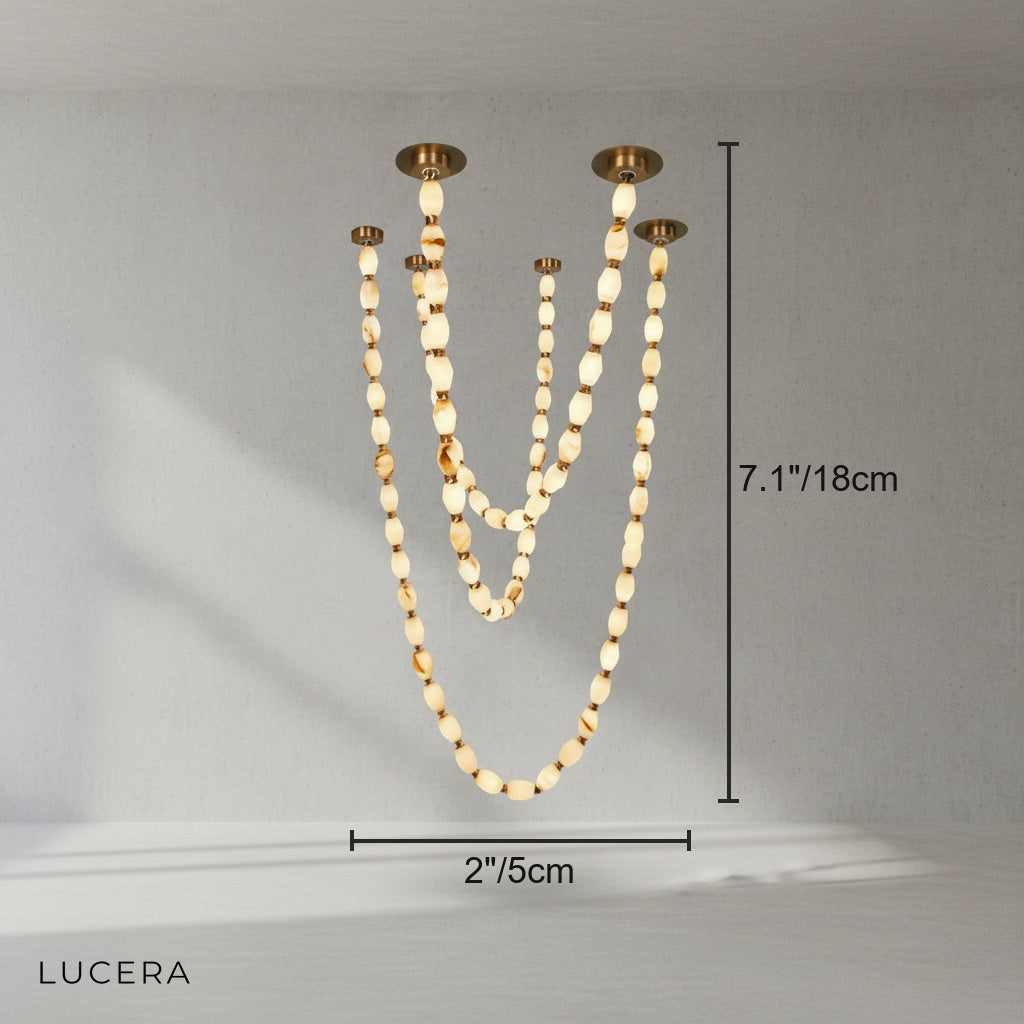Beau Cloudstone Chain Chandelier - Italian Design - Chandeliers | Lucera Lighting